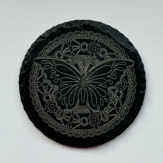 Coasters Mandala Butterfly Set of 4