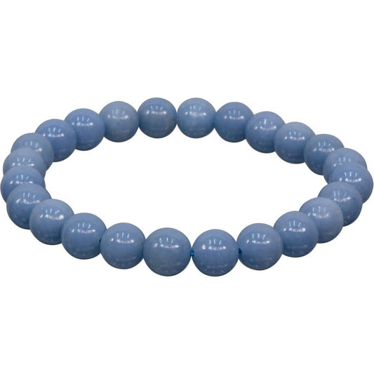 Bracelet 8mm Round Beads - Angelite
