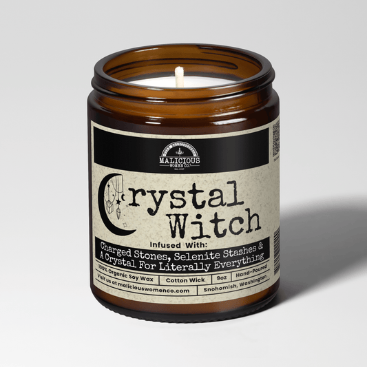 Crystal Witch 9oz Witch Candle Malicious Women Co