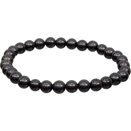 Bracelet 6mm Round Beads - Shungite (Each)