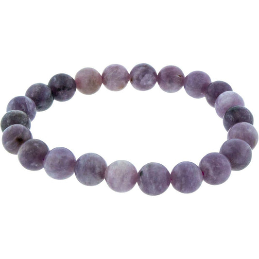 Bracelet 6-8mm Round Beads - Lepidolite