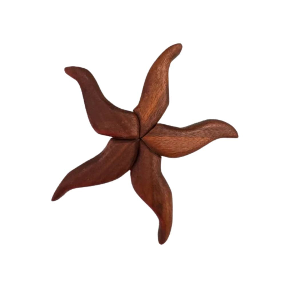 Handcrafted Wooden Starfish Dark B