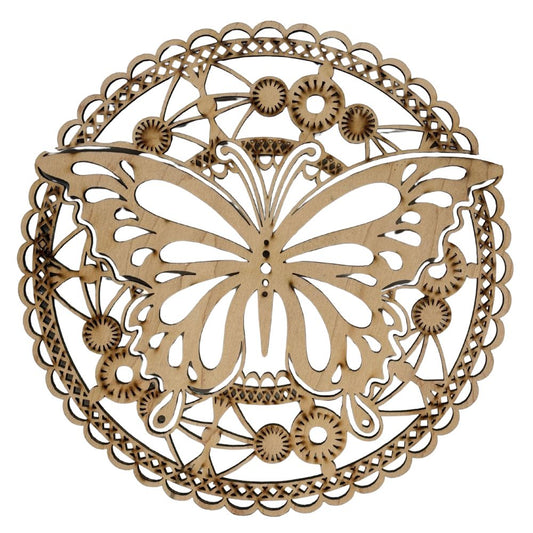 Wooden Mandala Butterfly