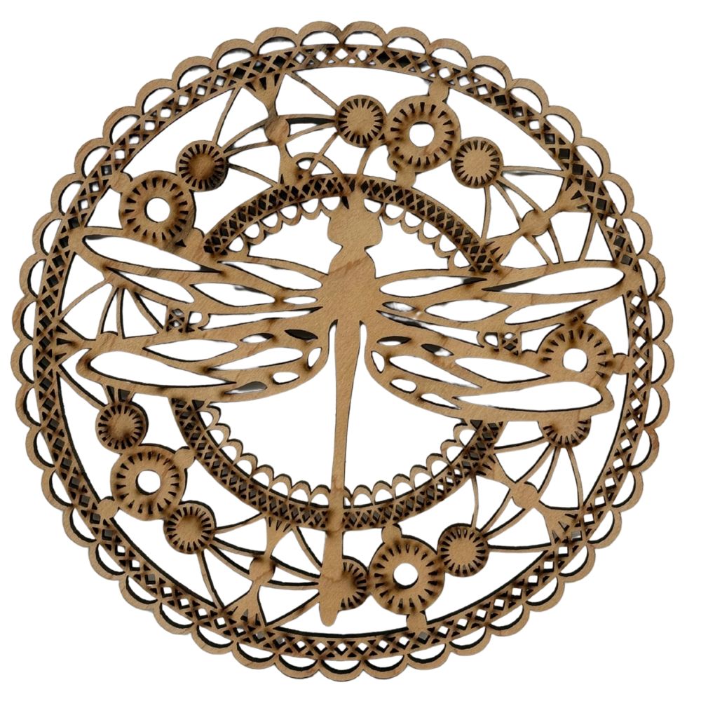 Wooden Mandala Dragonfly
