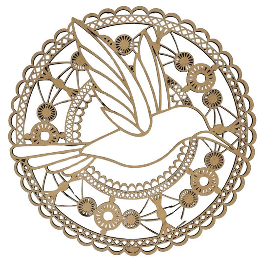 Wooden Mandala Hummingbird
